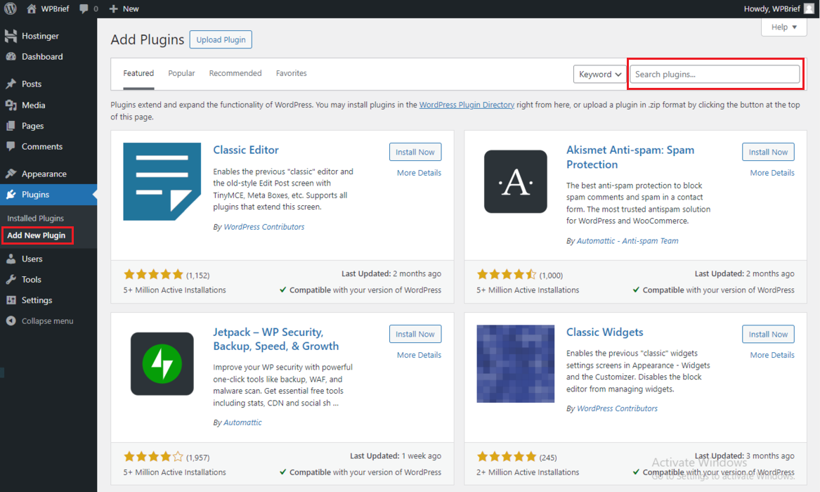 Add New Plugins